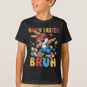 Dabbing Bunny Easter Bruh Meme Grappig Gezegde Tie T-shirt