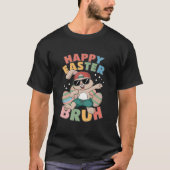 Dabbing Bunny Easter Bruh T-shirt (Voorkant)