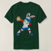 Dabbing Bunny Easter Day Baseball Catcher Happy Ea T-shirt (Design voorkant)