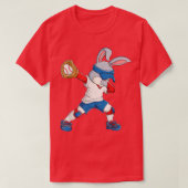 Dabbing Bunny Easter Day Baseball Catcher Happy Ea T-shirt (Design voorkant)
