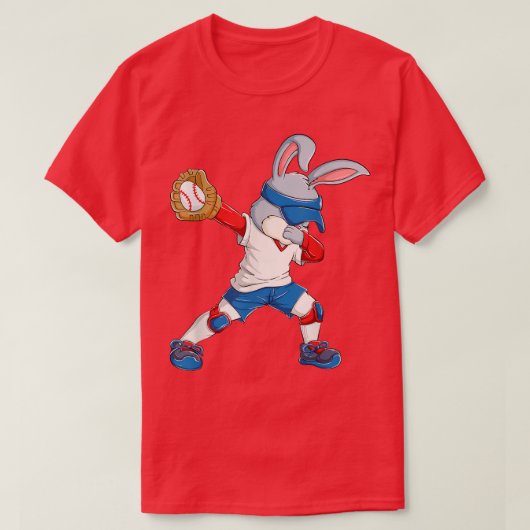 Dabbing Bunny Easter Day Baseball Catcher Happy Ea T-shirt (Design voorkant)