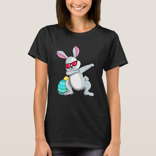 Dabbing Bunny Easter Day Rabbit Eggs Hunting Dab T-shirt (Voorkant)