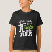 Dabbing Bunny Easter gaat over Jezus T-shirt (Voorkant)
