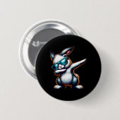 Dabbing Bunny Funny Easter Bunny Ronde Button 5,7 Cm (Voorkant /achterkant)