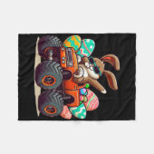 Dabbing Bunny Happy Easter Boys Kinder monstertruc Fleece Deken (Voorkant (Horizontaal))