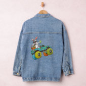 Dabbing Bunny Happy Easter Monster Truck Kinder Bo Denim Jacket (Hangar)