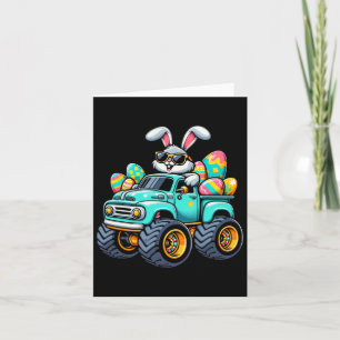 Dabbing Bunny Happy Easter Monster Truck Lovers Ki Kaart