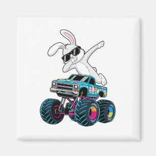 Dabbing Bunny Happy Easter Monster Truck Lovers Ki Magneet