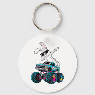 Dabbing Bunny Happy Easter Monster Truck Lovers Ki Sleutelhanger