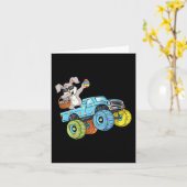 Dabbing Bunny Happy Paster Monster Truck Boys Girl Kaart (Gele Bloem)