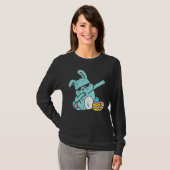 Dabbing Bunny Rabbit Egg Hunt Pasen T-shirt (Voorkant volledig)