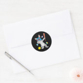 Dabbing Bunny Spelen Softbal Pasen Kostuum Spelen Ronde Sticker (Envelop)