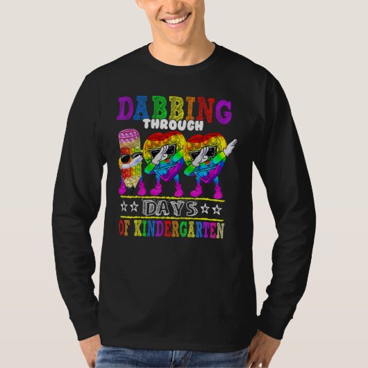 Dabbing by 100 Days of Kindergarten Poppin F T-shirt (Voorkant)