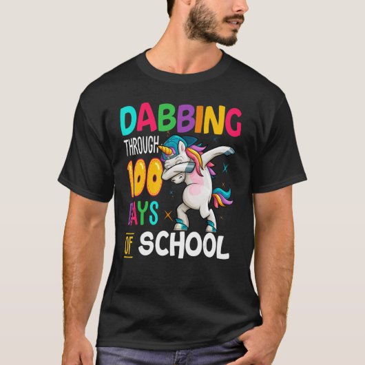 Dabbing by 100 Days of School Funny Shirt (Voorkant)