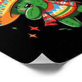 Dabbing Cactus Funny Cinco de Mayo Boys Kinder Man Poster (Hoek)