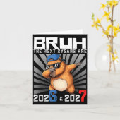 Dabbing Capybara 67 Nye 2026 Boys Kids New Year Ev Kaart (Gele Bloem)