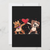 Dabbing Cat Beagle Heart Funny Valentijnsdag Gift Aankondiging (Voorkant)