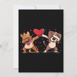 Dabbing Cat Beagle Heart Funny Valentijnsdag Gift Aankondiging
