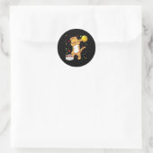 Dabbing Cat Bowling Shirten Funny Bowling Gift Cat Ronde Sticker (Tas)