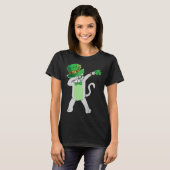 Dabbing Cat Leprechaun  Cat Shamrock St Patrick s  T-shirt (Voorkant volledig)