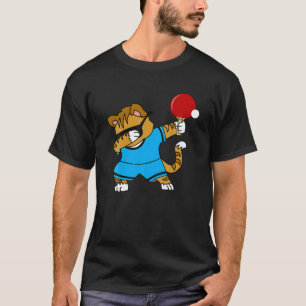 Dabbing Cat Spelen Ping Pong Schattige Kitten Cat T-shirt