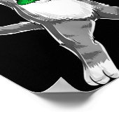 Dabbing Cat St Patricks Day Boys Girls Leprechaun  Poster (Hoek)