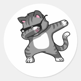 Dabbing Cat sticker Funny Cat Dab Dance Kat