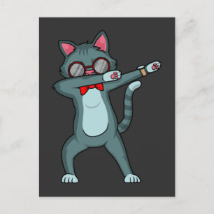 Dabbing Cat Sunglazen Cute Kat Lover Briefkaart