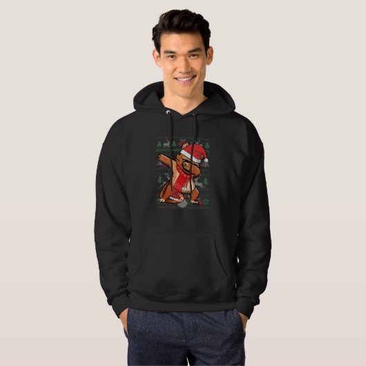 Dabbing Cat Ugly Christmas Sweater Funny Party Cos (Voorkant volledig)