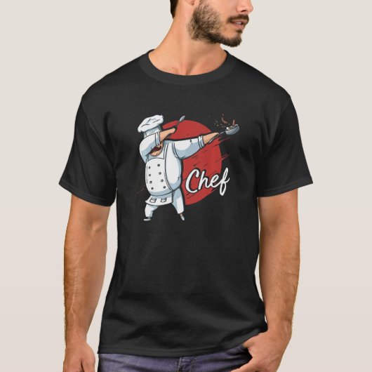 Dabbing Chef Japan Flag Chef Cook T-shirt (Voorkant)