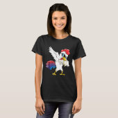Dabbing Chicken Party Decoration T-shirt (Voorkant volledig)