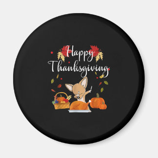 Dabbing Chihuahua DogTurkey Happy Thanksgiving Magneet