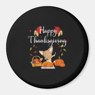 Dabbing Chihuahua DogTurkey Happy Thanksgiving Magneet