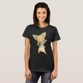 Dabbing Chihuahua Long Haire Dog Dab Dance T-shirt (Voorkant volledig)