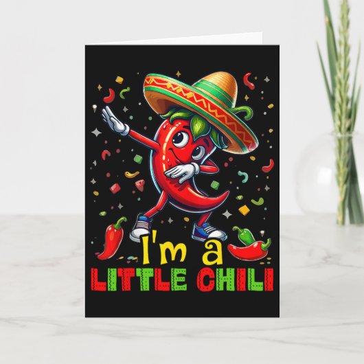 Dabbing Chili Pepper Cinco De Mayo Kinder T-shirts Kaart (Voorkant)