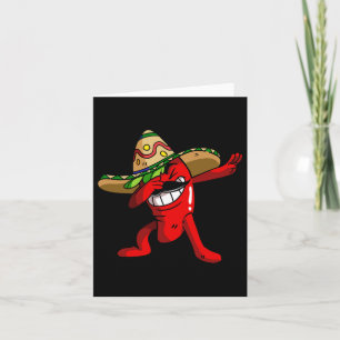 Dabbing Chili Pepper T-shirt Kaart