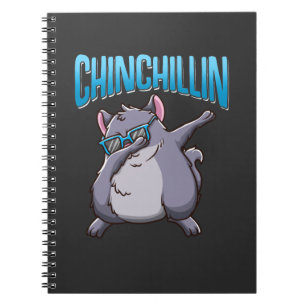 Dabbing Chinchilla Sunbribribril Animal Pet Fun Notitieboek