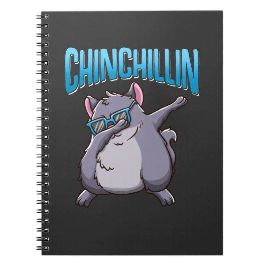 Dabbing Chinchilla Sunbribribril Animal Pet Fun Notitieboek (Voorkant)