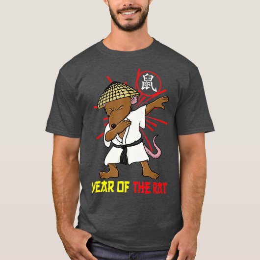 Dabbing Chinese Rat 2020 Year of the Rat Chinese T-shirt (Voorkant)