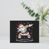Dabbing Christmas Santa Ugly Christmas Briefkaart (Staand voorkant)