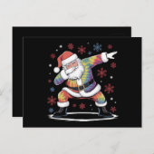 Dabbing Christmas Santa Ugly Christmas Briefkaart (Voorkant / Achterkant)