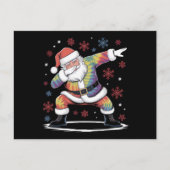 Dabbing Christmas Santa Ugly Christmas Briefkaart (Voorkant)