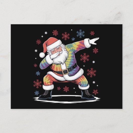 Dabbing Christmas Santa Ugly Christmas Briefkaart (Voorkant)