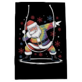 Dabbing Christmas Santa Ugly Christmas Medium Cadeauzakje (Voorkant)