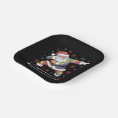 Dabbing Christmas Santa Ugly Christmas Papieren Bordje (Gebogen)