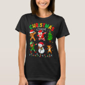 Dabbing Christmas Squad Santa Elf Family Matching T-shirt (Voorkant)