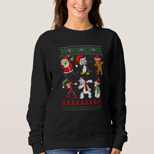 Dabbing Christmas Ugly Xmas Sweater Santa Dab Squa (Voorkant)