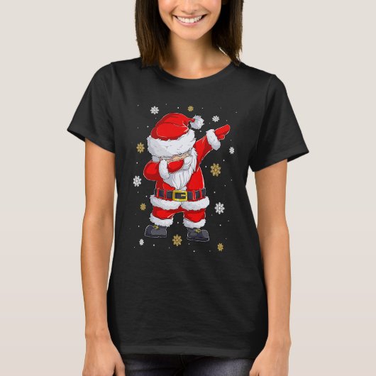 Dabbing Christmas Ugly Xmas Sweater Santa Dab Squa T-shirt (Voorkant)