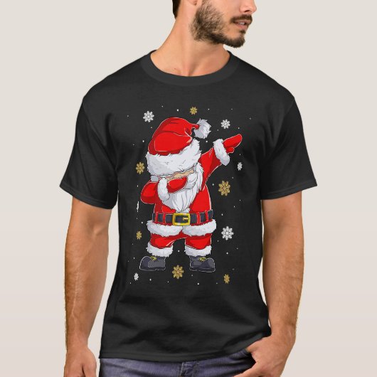 Dabbing Christmas Ugly Xmas Sweater Santa Dab Squa T-shirt (Voorkant)
