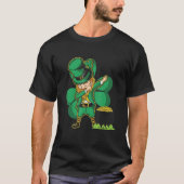 Dabbing Cobalt with clover leaf and pot of gold T-shirt (Voorkant)
